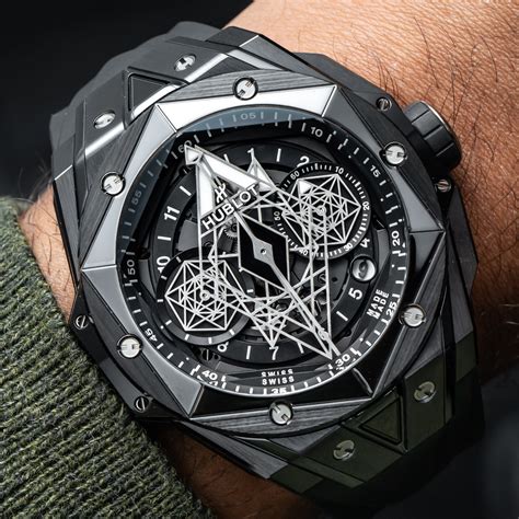 hublot sang bleu black diamond price|hublot big bang blue ceramic.